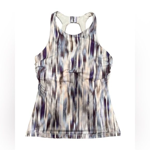 NEW Athleta Maldives Grey Abstract Tankini Set Eco Swimwear Bra Women’s 34B/C - Picture 4 of 12